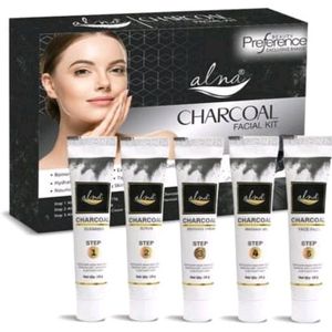 Alna Branded Charcoal Facial Kit 5step Best Quality