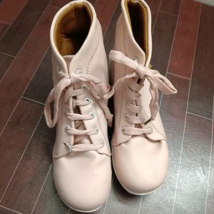 Pink Boot Shoes High Neck Fashion For Girls