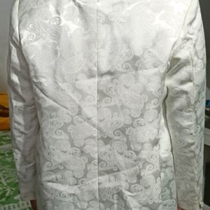 White Embroidery Design Suit