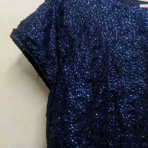 Sequins Blue Top