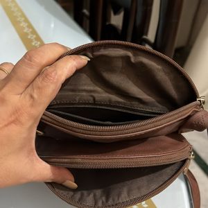 sling leather purse