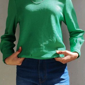 Green Colour Comfortable Casual Top