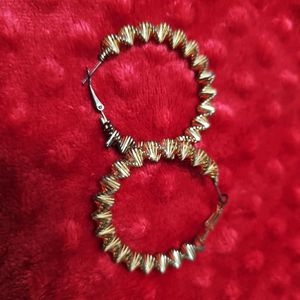 Chunky Spiral Spring Metal Design Statement Hoop