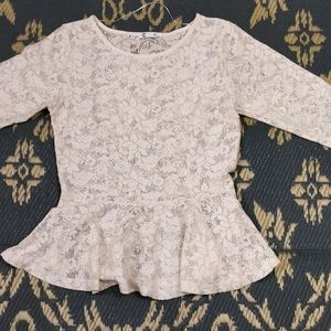 Lace Peplum Top