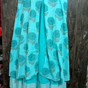 VEDIC Floral Print Gown Dress