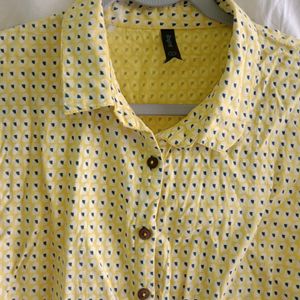 Easybuy Yellow Polkadot Shirt(women)