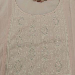 Organic Cotton Melange Pink Kurta