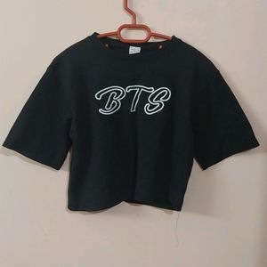 BTS Black Crop Top