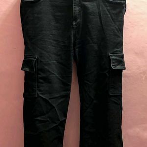 Black Cargo Straight Fit👖