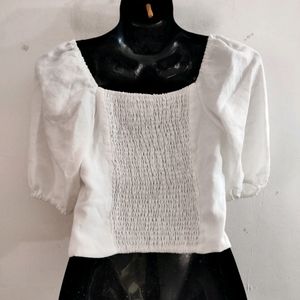 White Cropped Top ( Women)