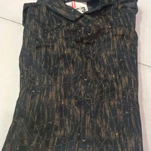 Offer Cotton Comfort Black Printed New L Size Shir