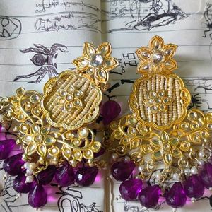 Golden Purple 💜 Earring