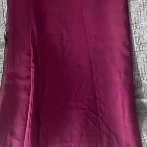 Wine Maroon Self Design Georgette Saree