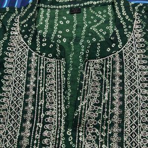 Green Party Wear Kurta