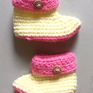 Newborn Baby Woolen Shoes