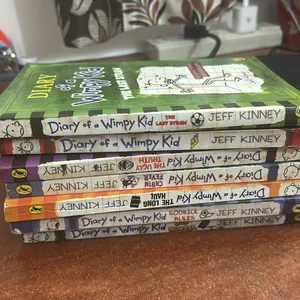 7 books of wimpy kid in good condition