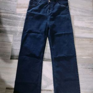 Dark Blue Straight Jeans For Women Girls