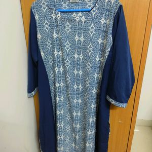 Blue Printed Kurta