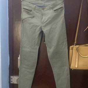 olive stretchable jeggings