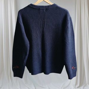 Navyblue Embroidered Cardigan