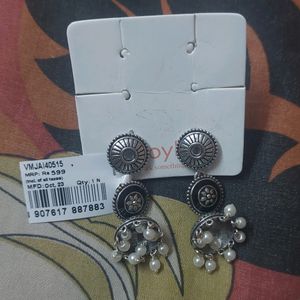 Voylla Silver Jhumkas