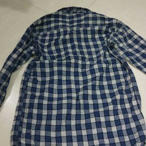 Navy Grey Checker Shirt(Woman)