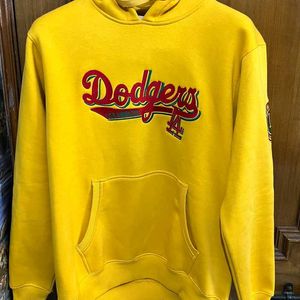 NIKE LA DODGERS MUSTURD YELLOW HOODIE