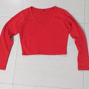 Women's Red Crop Top