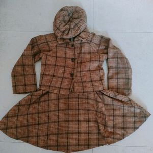 Girls Wool Jacket And Frock