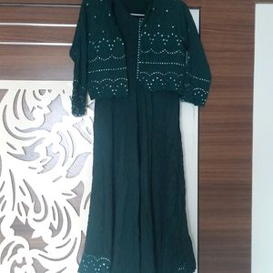 Diwali Sale Heavy Koti Kurti Dark Green