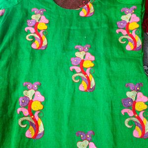 Green Patiala Salwar Kurti Set