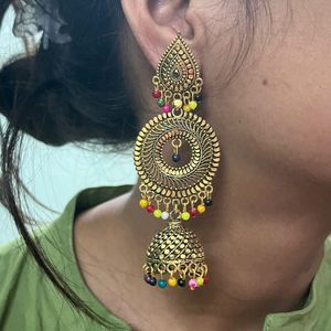 Golden Long Jhumkas