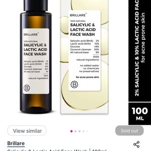 100% Natural Salicylic & Lactic Acid Face Wash