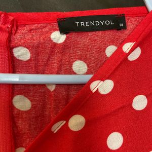 Trendyol Red Polka Dot Women Dresses