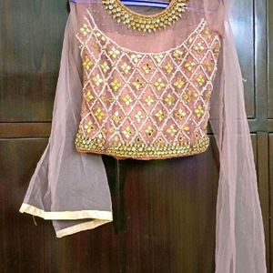 dropped more Price ❗Crop Top Lehenga With Dupatta