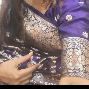 Purple Banarasi Saree