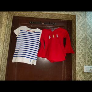 Girls  Buy 1 Red Designer Top Get One Free