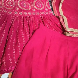 Dark Pink Colour Kurta & Sharara Set ❣️