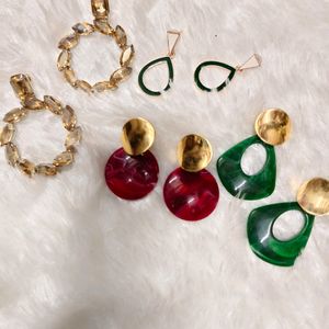 Chic Golden Assorted Western Earrings Set