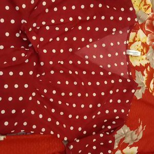 Red Polka Dot Short Kurti