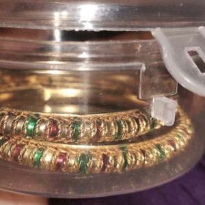 Gold Plated Multicoloured Bangles