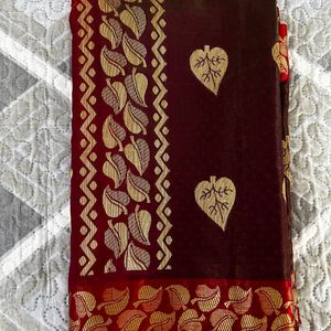 Fancy Double Shade Saree Without Blouse