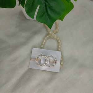 Shiny Diamond Circle-in-Circle Hair Clip