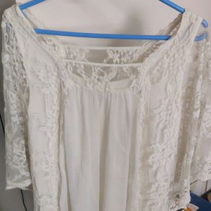 Veromoda White Lace Top.