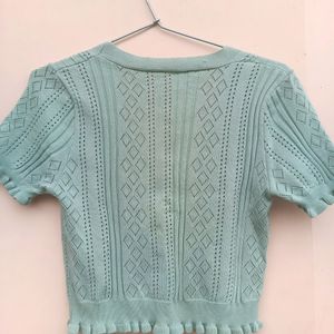 Pastel green cardigan top (UNUSED)