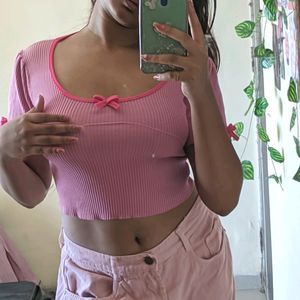 Cute Pink Crop Top ✨💕