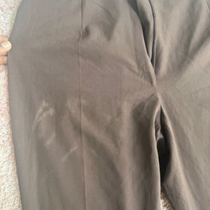 Brown Straight creased leg trousers size- 34