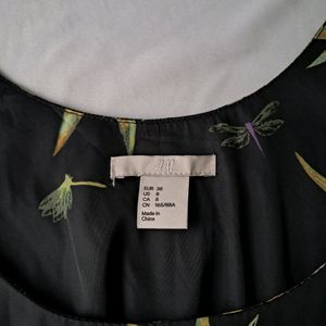 H&M Black Floral Dress