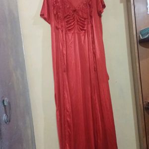 Flawless Satin Red Luxerious Nighty