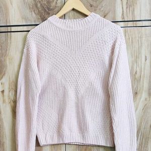 Peach Colour Self Design Sweater Size-36-38